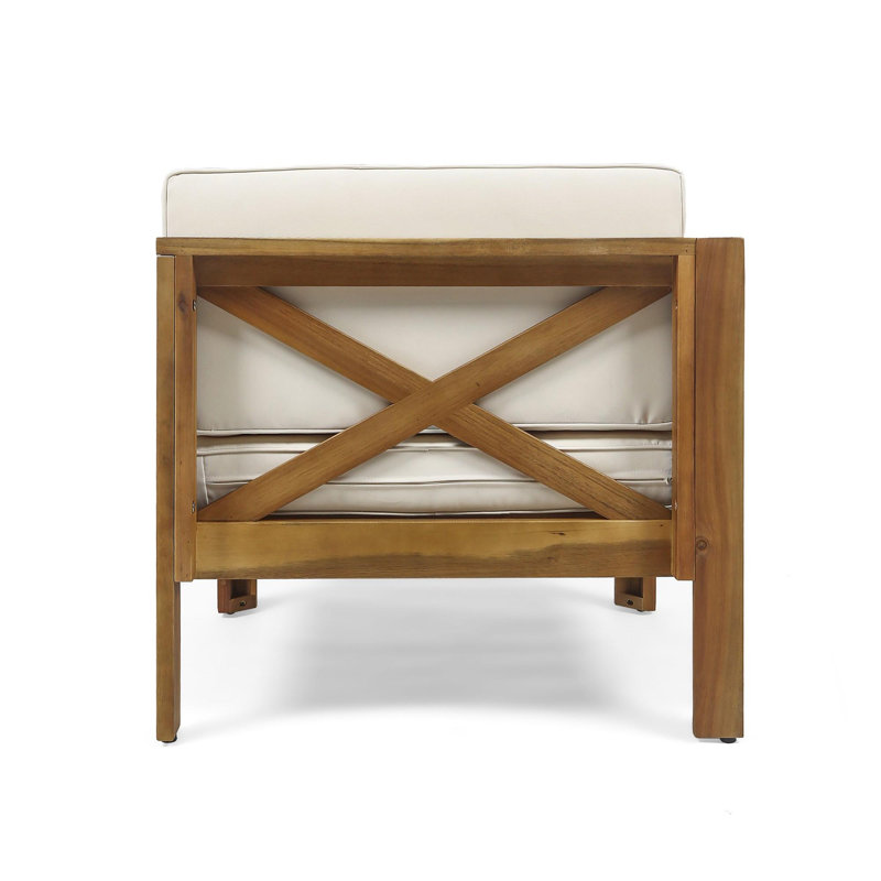 Ensemble de canapé d'extérieur en forme de L 5 pièces, Beige  , Brun