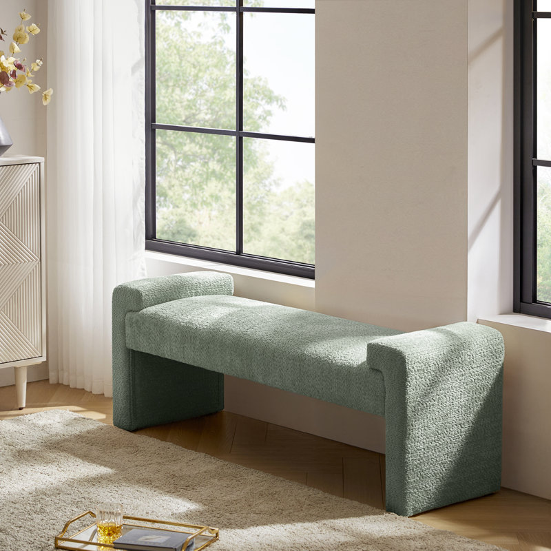 Banc d'appoint rembourré Arlesia, Sage