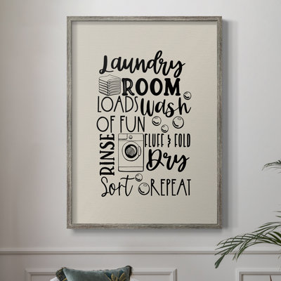 Laundry Room Framed Print - Solid Wood