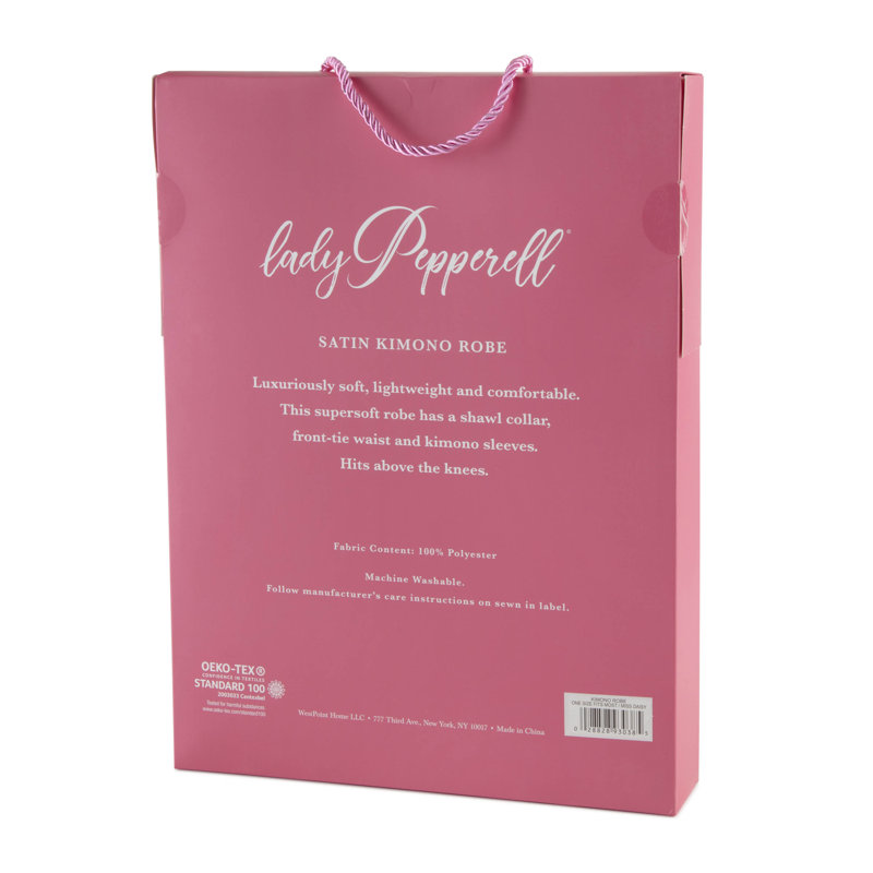 Lady Pepperell Satin Bath Robe - Giftable, Soft & Silky, Miss Daisy