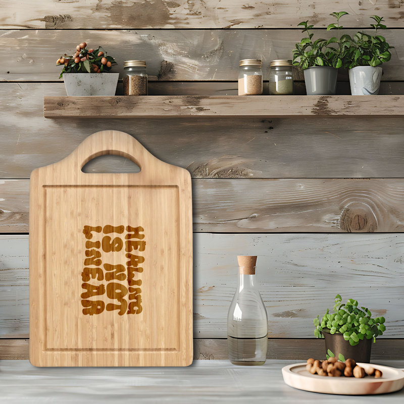 Espoir à l'intérieur - planche à découper en bambou 1 pièce, 11 po x 7,25 po