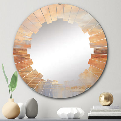 Bold Sunset Golden Collage I - Sunset Wall Mirror