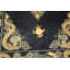 Tapis rectangulaire chinois en laine noué à la main de style chinois antique des années 1900
