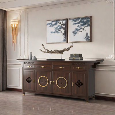 New Chinese Style Solid Wood Sideboard