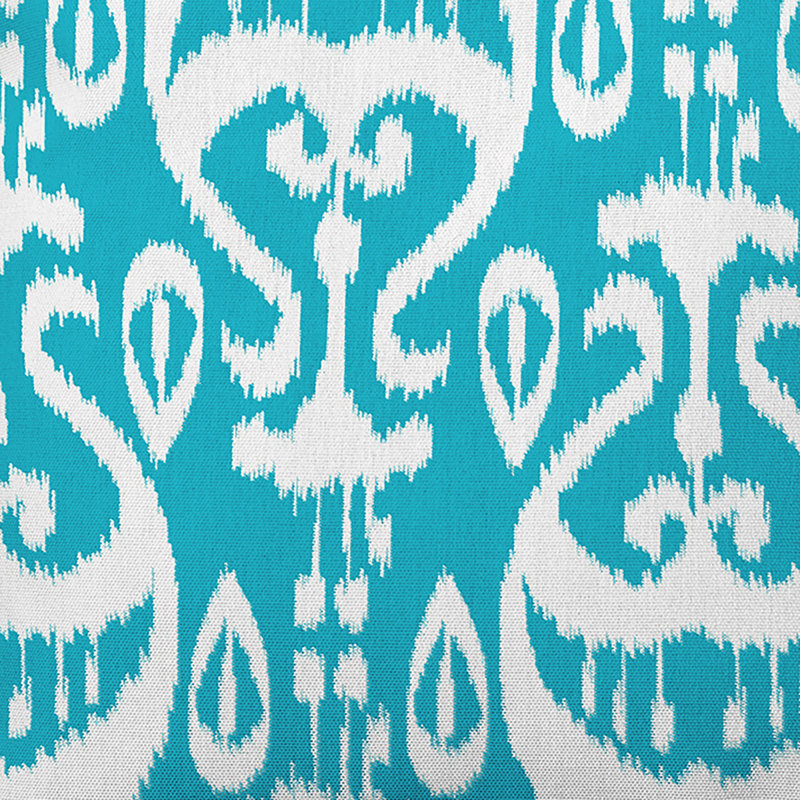 Housse de coussin d'extérieur carré Happy Hippy, H 18 po x l 18 po, Turquoise
