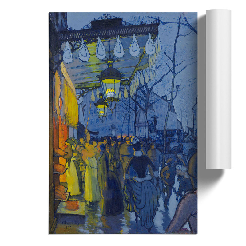 Avenue De Clichy by Louis Anquetin - No Frame Painting, 42cm H x 30cm W x 0.1cm D