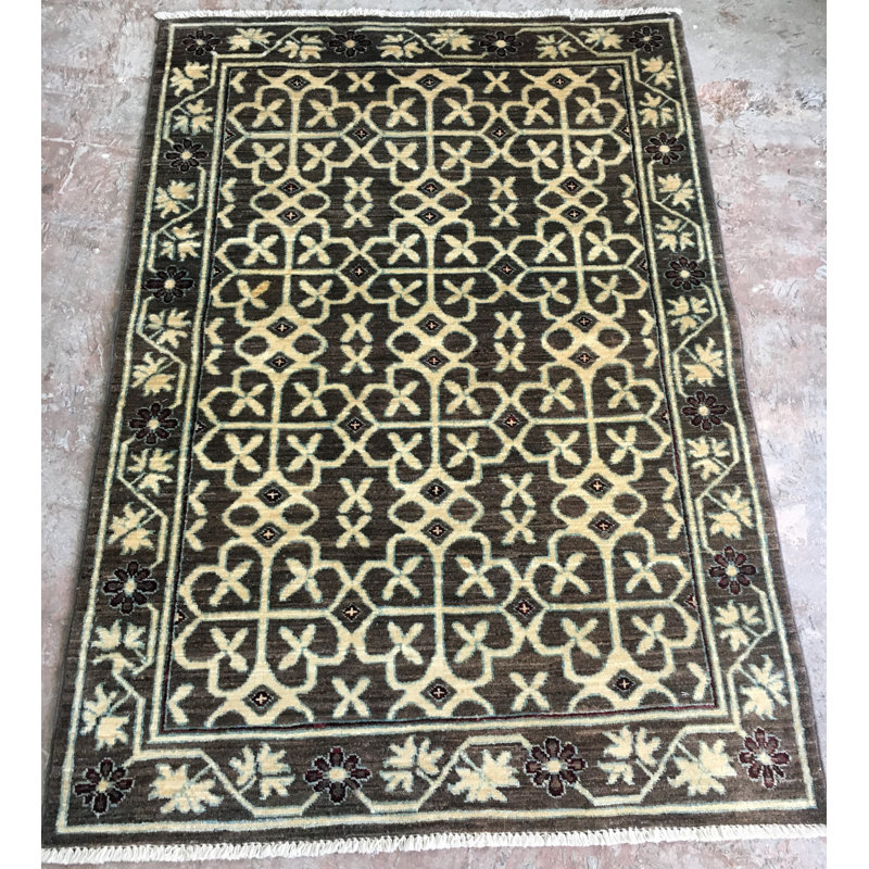 Coffee Lattice Oushak 3'1" x 4'6"