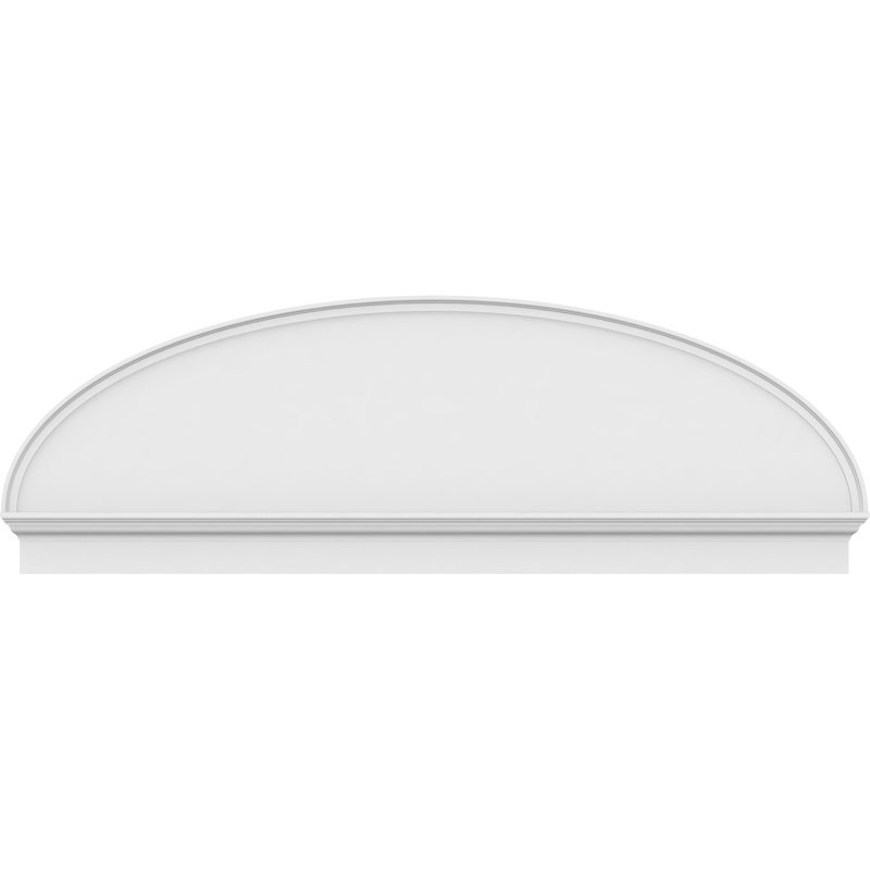 Fronton elliptique en PVC de qualité architecturale lisse, H 26 7/8 po x l 80 po x P 2 3/4 po
