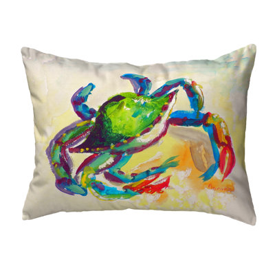 Crab Outdoor Reversible Throw Pillow