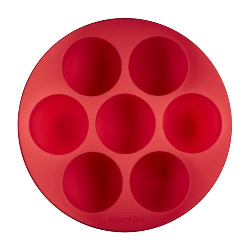 Instant Pot Official Silicone Egg Bites Pan With Lid - Red