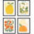 " Sydney Orange Flower Poppies " 4 - Pieces-97782521-97782523