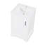 Meuble-lavabo de 20 po avec lavabo, armoire de salle de bain avec porte à fermeture douce, support de rangement et tablette réglable, blanc