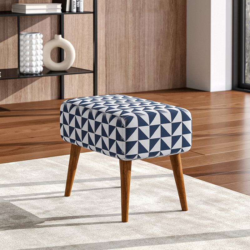 Ovitt 48.5cm Wide Rectangle Geometric Footstool Ottoman