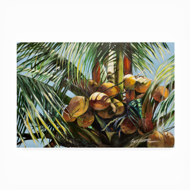 Toile d'extérieur «Los Cocos» de Suzanne Wilkins, H 12 po x l 19 po x P 1,5 po