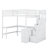 Wood Full Size Loft Bed Frame With Built-In L Shaped Desk & 3 Storage Shelves & Attached Storage Stairs For Kids, No Box Spring Needed-599375325