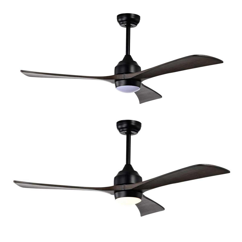 Junna 52'' Ceiling Fan with LED Lights, Black