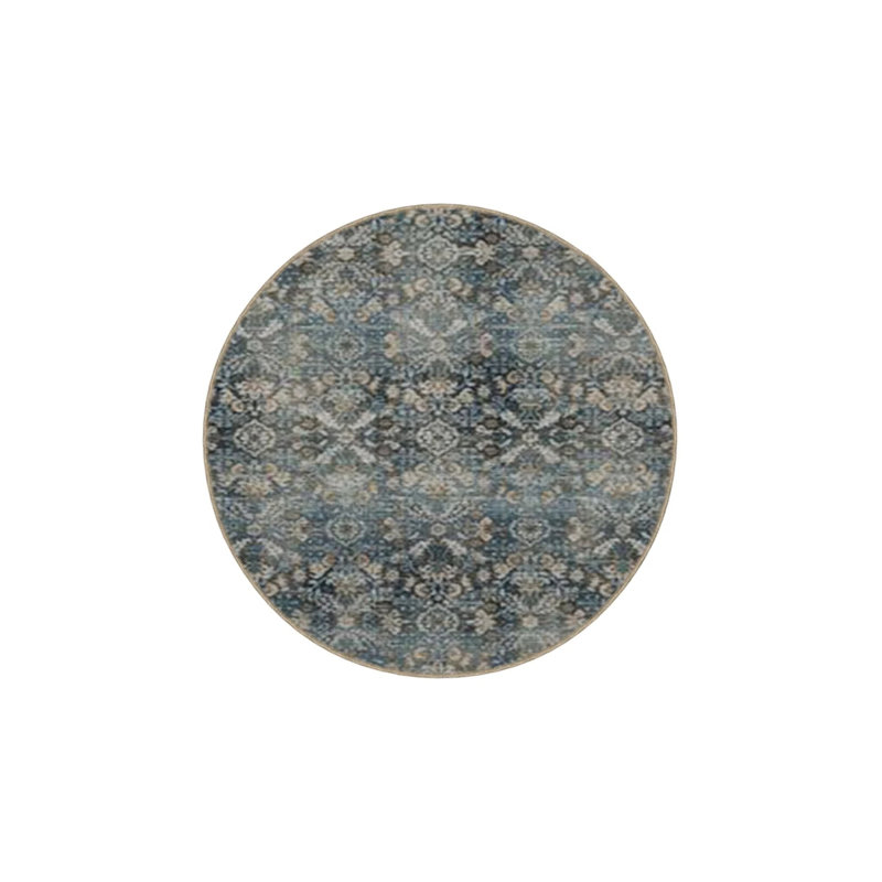 Knot Anthracite Traditional Geometric Patterned Washable Woven Base Carpet, Rectangle 4'8" x 6'7"