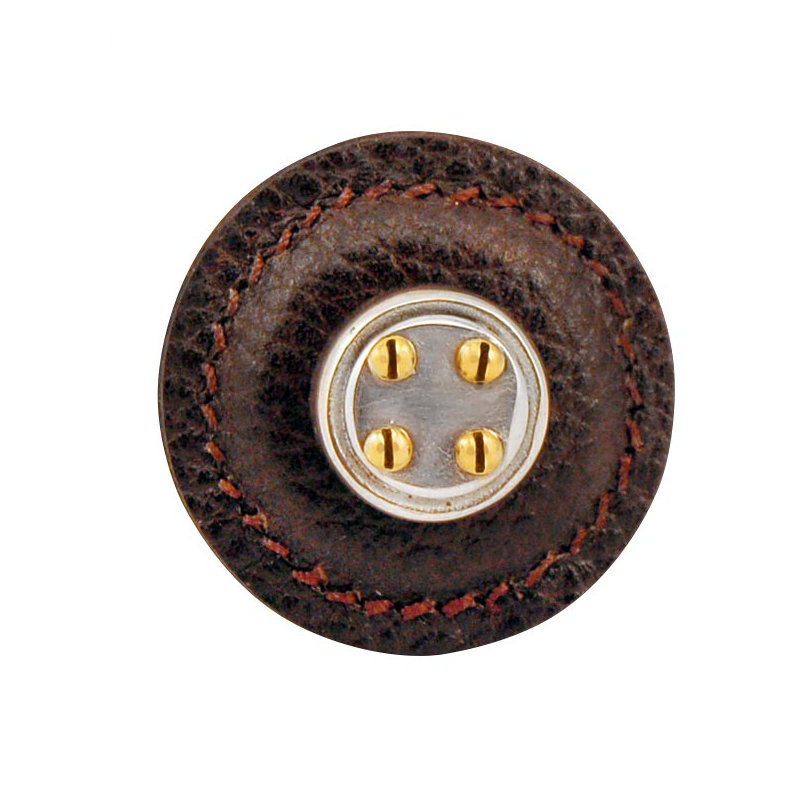 Archimedes Mushroom Knob, Brown, Vintage Pewter