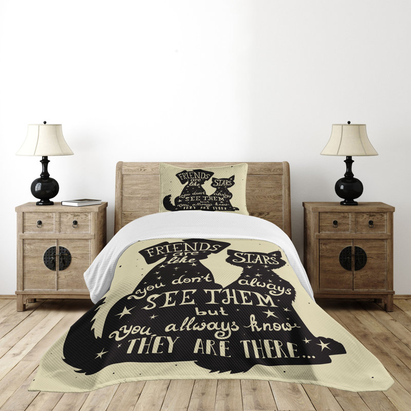 Inspirational Twin White Polyester Quilted Bedspread Set
