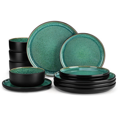 16 Piece Ceramic Dinnerware Set - Service for 4