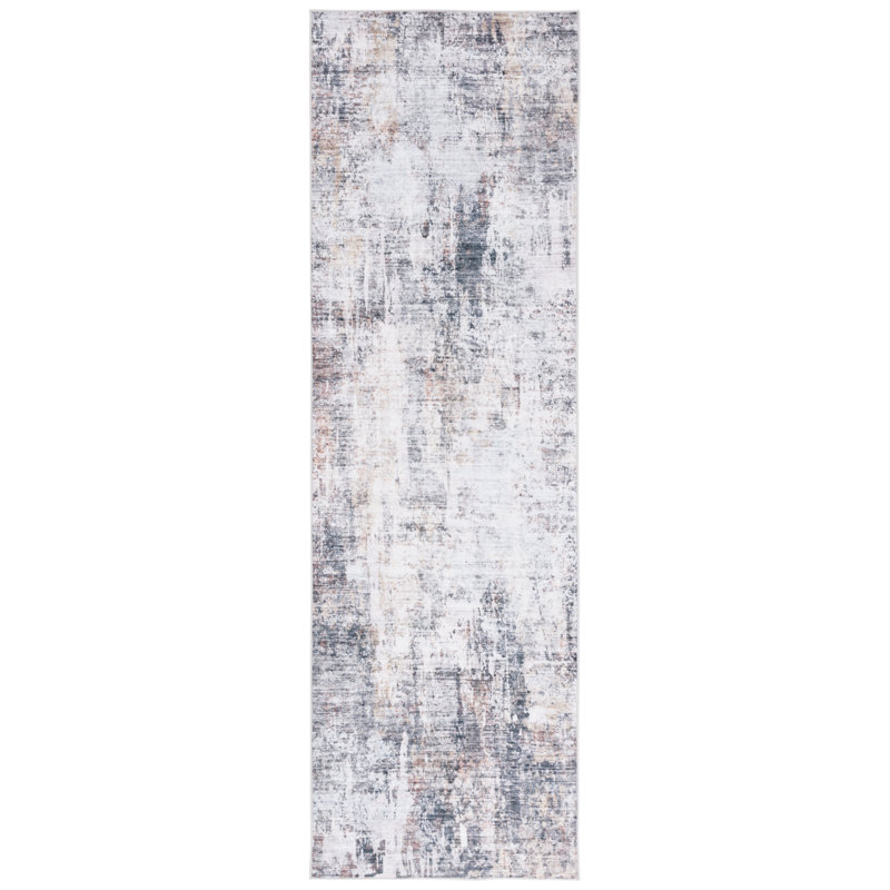 Sunah Monica Performance Machine Washable Abstract Rug, Runner 2'6" x 8'