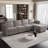 Nairoby 116.6'' Wide L Shaped Modular Sectional Sofa Apartment Livingroom Couch 6-Pieces 4-Seat Sofa with Storage Ottoman-350043723