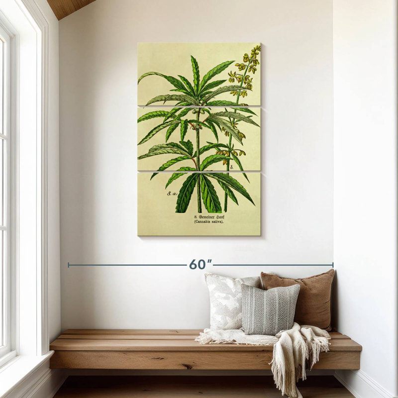 Victorian Style Cannabis, 45" H x 28" W