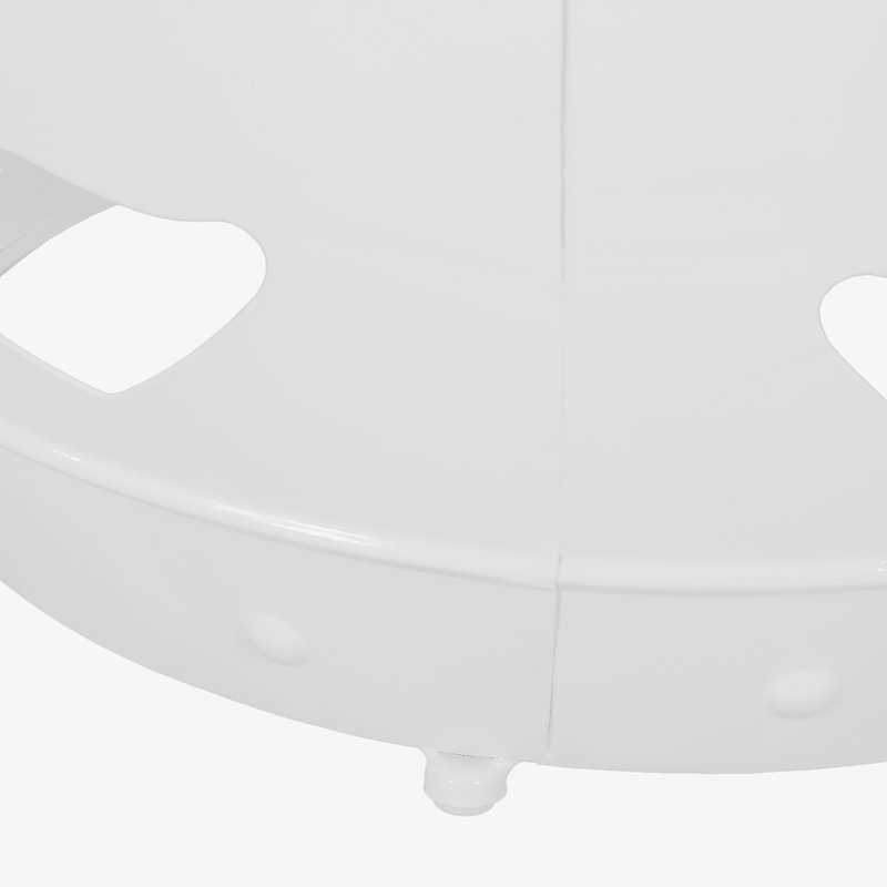 Metal End Table -Large, White
