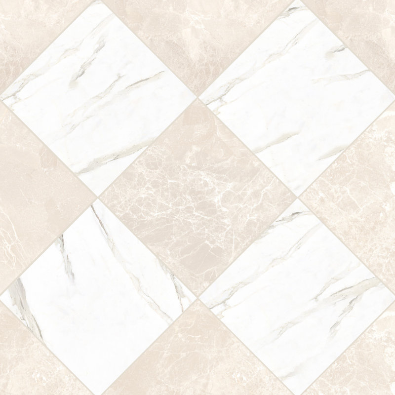 Carrelage pour mur et plancher Ravenna, Blanc / beige
