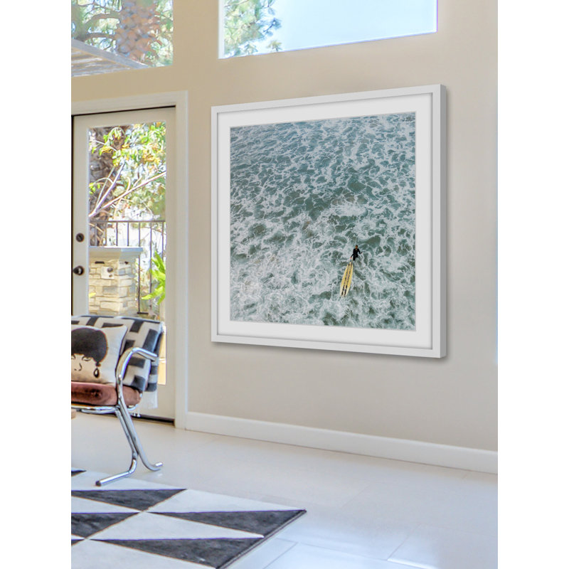 Choppy Waters by Karolis Janulis - Print, 81 cm H x 81 cm W, White Framed with Matte