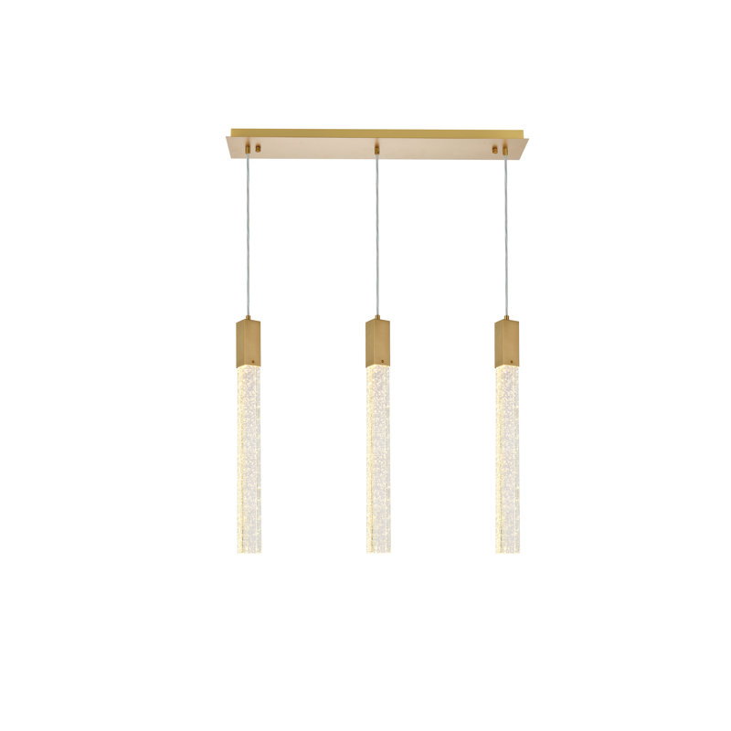 Aliha 3 - Light Kitchen Island Pendant, Satin Gold