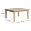 Table basse carrée en bois massif Amina