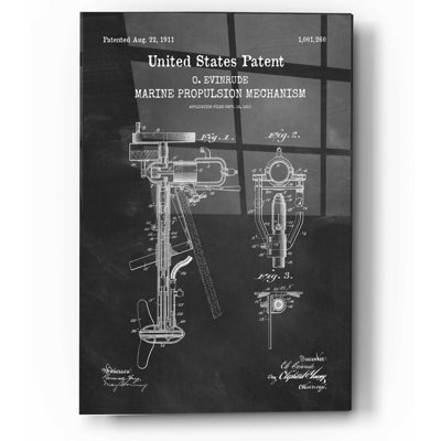 «Marine Propulsion Blueprint Vernis», impression sans cadre