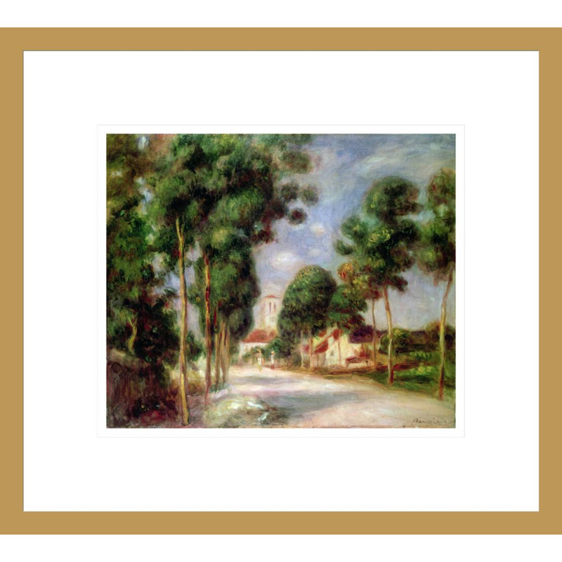 «The Road to Essoyes» par Pierre-Auguste Renoir, impression giclée encadrée, H 13,75 po x l 15,24 po