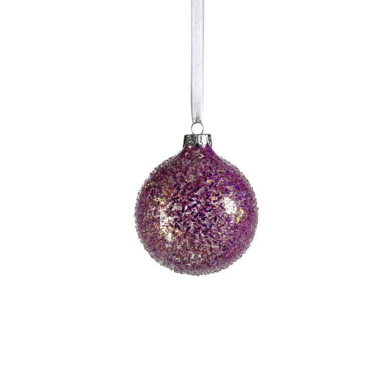 Ornement boule Harlun The Holiday Aisle®, H 3,25 po x l 3,25 po x P 3,25 po, Rose