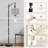  Arc Floor Lamp rabbits Tall Modern Standing Lamp LED Adjustable Linen Lampshade 3 Color Temperatures