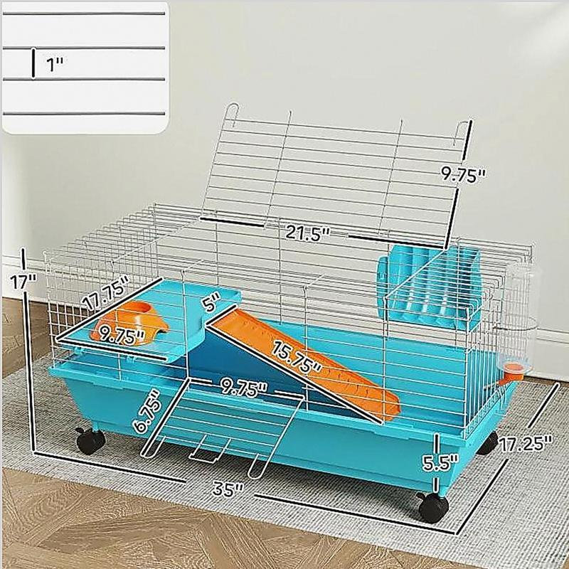 Cage à lapin mobile, cage pour petits animaux