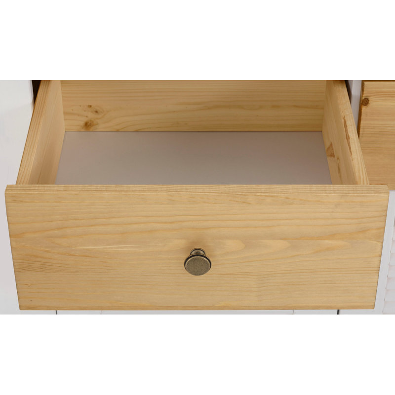 Solid Wood 94.2 cm W Chest of 2 Drawers, Natural