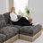 Deep Seat Modular Sofas, Chenille Leopard Modern Style For Home
