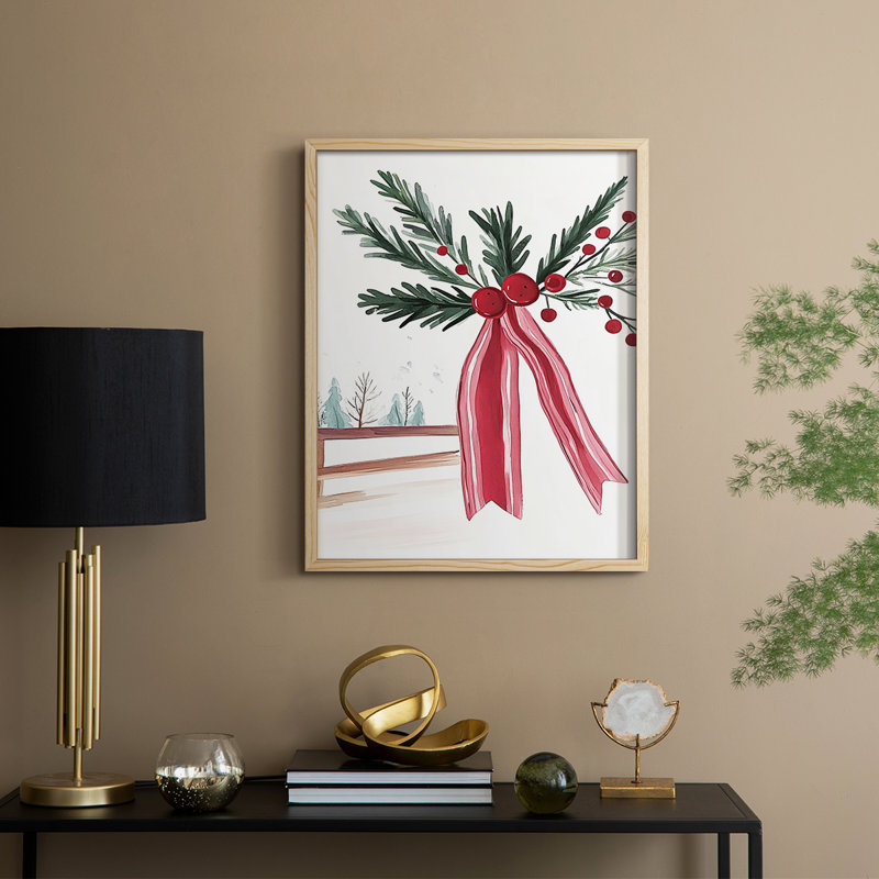 «Christmas Holiday Art DCCDXLVI», reproduction d'art encadrée - bois massif, Naturel, H 11 po x l 9 po