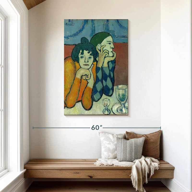Leisha Les Deux Saltimbanques, H 45 po x l 30 po