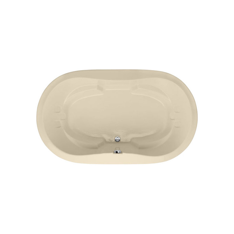 Savannah 66'' L Soaking Bathtub, Bone, Polished Nickel