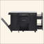 Îlot de cuisine de 50,7 po avec rangement, poubelle inclinable et organisateur de rangement escamotable, îlot de cuisine sur roulettes à 5 roulettes avec abattant, 2 tiroirs, 1 porte pour la cuisine, la salle à manger-1291185662
