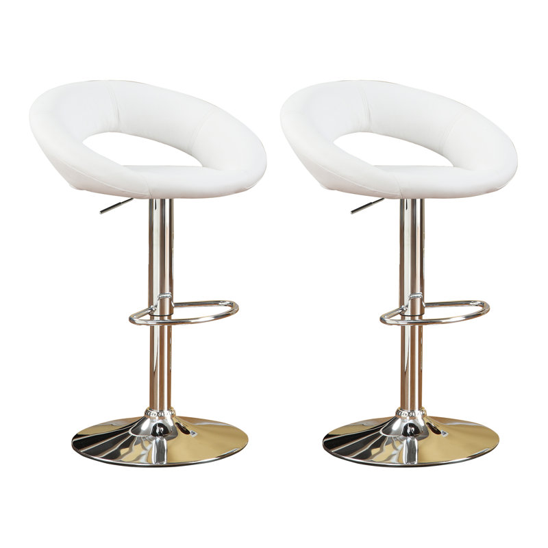 Tabourets de bar, Blanc / Blanc