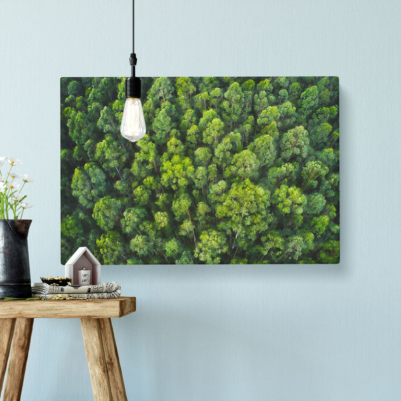 Green Tree Tops Painting - Wrapped Canvas, 40cm H x 60cm W x 3cm D