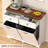 Tilt Out Trash Can Cabinet For 2 Bins, Hidden Trash Can Cabinet, Wooden Laundry Cabinet, Dog Proof Recycle Garbage Can Cabinet For Kitchen, Bathroom, Living Room, White With Drawer-121605005
