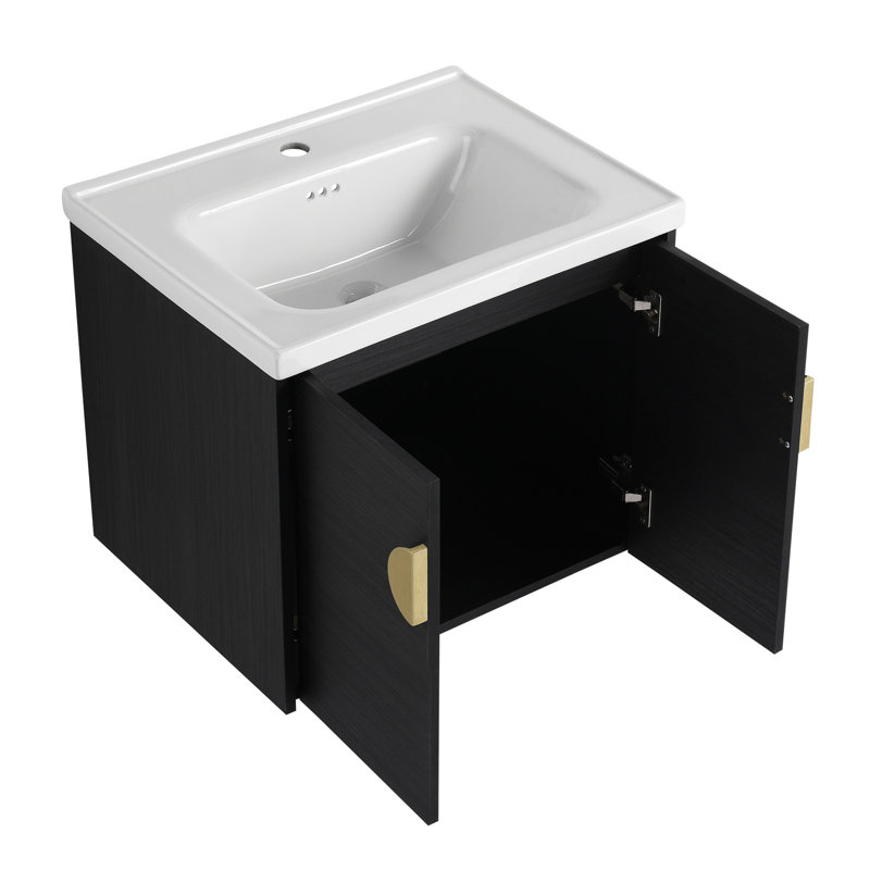 Arabu 0 " W Free Standing Wall Mounted Single Double Single Vanity Bathroom Vanity With Ceramic Top