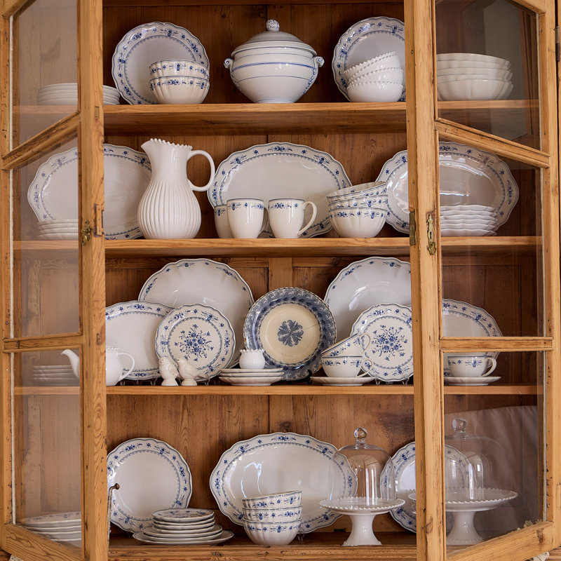 Vila Mugs, Beige/Blue