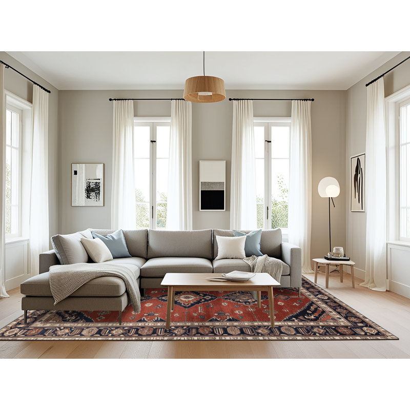 Tapis brun lavable à la machine, Rectangulaire 8 pi x 12 pi