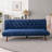 Jolee 70.4" Mid Century Modern Velvet Armless Convertible Futon, Twin Size-1439845802
